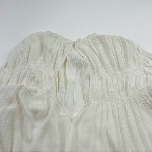 Free People Kelsey Top In White Bell Sleeves Flowy Silhouette Women Size Large - Picture 7 of 13